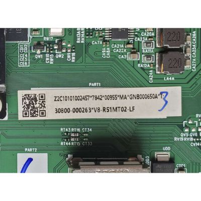 MAIN PARA TV SMART TV TCL 4K•UHD•HDR•ANDROID / NUMERO DE PARTE 30800-000263 / 40-R51MT6-MAA2HG / 11602-500188 / V8-R51MT02-LF / Z2C101002457 / DISPLAY T430QVN03.0 / MODELO 43S434 - Imagen 2